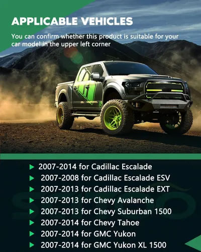 Vista 5 de SCITOO Sensor de velocidad de rueda ABS para 2007-2013 para Cadillac Escalade EXT, 2007-2013 para Chevy Avalanche, 2007-2013 para Chevy Suburban