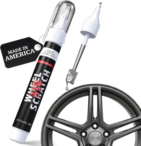 Vista 14 de Wheel Scratch Fix - Kit de retoque de llantas rápido y fácil, colores universales (negro (brillo))