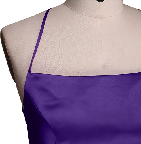 Vista 4 de Vestido sexy con abertura alta para mujer, elegante, hombros descubiertos, corte largo, vestido formal de graduación, con longitud al suelo