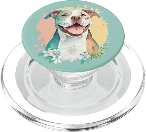 Vista 8 de Pit Bull - Mamá amante de los perros, colorido, artístico, propietario de Pitbull, PopSockets intercambiables