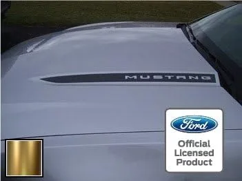 Vista 7 de Hood Spears Cowl compatible con Ford Mustang Stripe Graphic Decal Package – SSA Metallic Silver – CMS (se adapta a 2010-2012) [Juego de 2] Plateado