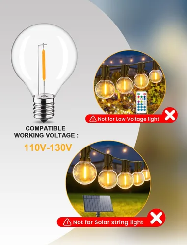 Vista 7 de KGC Bombillas LED C7 C9 G40 S14 (G40, 25 unidades)
