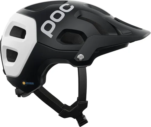 Vista 3 de POC, Tectal Race MIPS - Casco de bicicleta de montaña para senderos y Uranio Negro/Hidrógeno Blanco Mate