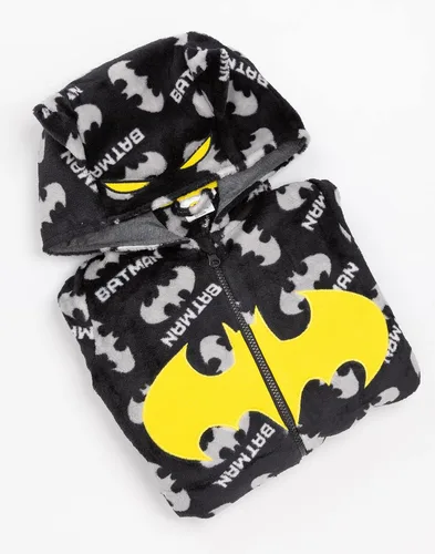 Vista 3 de DC Comics Batman Onesie Boys Kids Dark Knight Black All In One