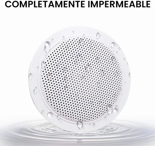 Vista 3 de Herdio Altavoces de techo Bluetooth marinos impermeables de 4 pulgadas para baño, cocina, hogar, al aire libre, cámper, carrito de golf, barco