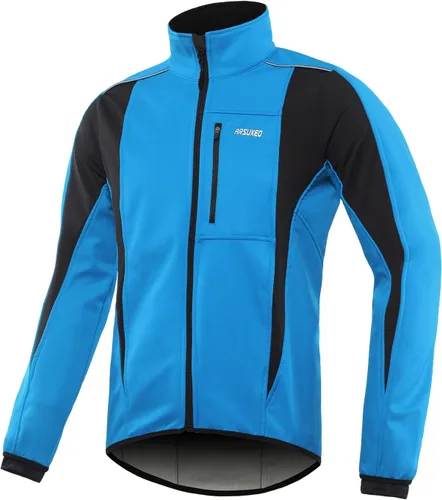 Vista 17 de Chaqueta térmica para ciclismo (tejido Softshell, resistente al viento, impermeable, 15K) de ARSUXEO