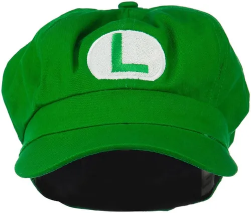 Vista 7 de Gorra bordada de algodón de gran tamaño Mario Luigi Wario Waluigi Rojo