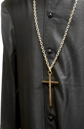 Vista 3 de 4" pectoral Cruz para clero con 40" cadena y cierre