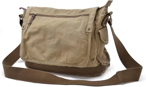 Vista 3 de Gootium Vintage - Bolso bandolera de lona estilo británico