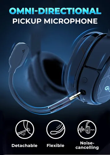 Vista 2 de Gvyugke Auriculares inalámbricos para juegos para PS5PS4PCNintendo SwitchMac, 2.4 GHz, auriculares Bluetooth 5.2 para juegos con micrófono