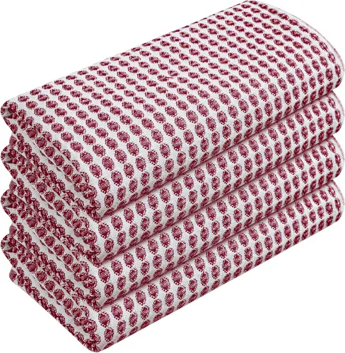Vista 33 de TWINY threads Juego de toallas de cocina con diseño de diamante, 100% algodón, trapos grandes y trapos de lavado, absorbentes de secado rápido