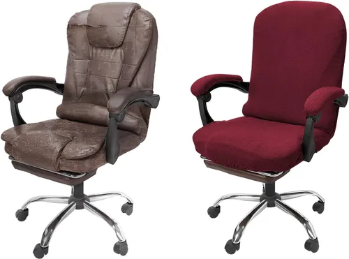 Vista 9 de NeColorLife Funda de asiento grande para silla de oficina de 19.7 a 26 pulgadas, funda elástica para sillas ejecutivas y de juegos, lavable
