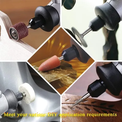 Vista 4 de Kit de accesorios para herramientas rotativas de 276 piezas, ajuste universal para un fácil corte, tallado y pulido