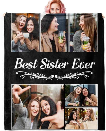 Vista 45 de Manta personalizada con imagen, manta personalizada con texto de fotos, manta de fotos personalizada para amiga, mamá y papá, regalos personalizados