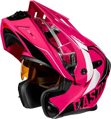 Vista 2 de Castle X CX950 V2 Wake - Casco eléctrico modular para nieve (rosa brillante glo/negro - Extra Pequeño)