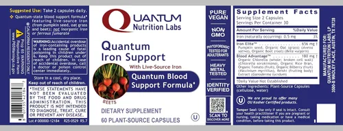 Vista 3 de Quantum - Soporte de hierro, 60 cápsulas