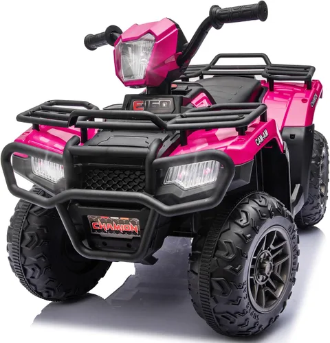 Vista 9 de ATV de 24 V para niños, motor dual de 4 ruedas con 2 velocidades y Negro