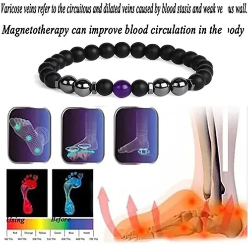 Vista 5 de INENIMARTJ Tobilleras de obsidiana negra para mujeres y hombres, 2 pulseras ajustables tobilleras de piedra natural para yoga, Piedra, Sin gemas.