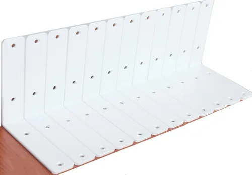 Vista 6 de Paquete de 2 soportes de estante en L de 6 pulgadas de largo x 4 pulgadas de alto x 1.5 pulgadas de ancho, 5 mm de grosor, soportes de estante