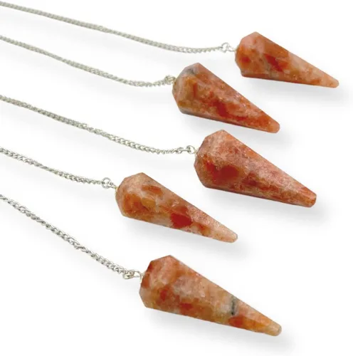 Vista 27 de WholesaleGemShop Péndulo facetado de cristal de piedras preciosas naturales