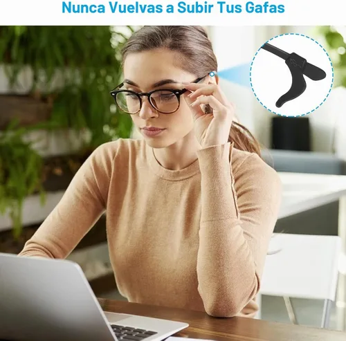 Vista 6 de 12 pares de agarraderas para las orejas, soporte antideslizante para gafas, gancho de silicona de alta calidad