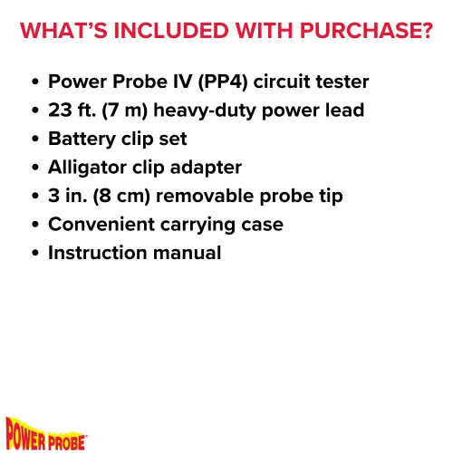 Vista 7 de Power Probe IV - [Herramienta de prueba de diagnóstico automotriz, medidor de voltios digital, resistencia de corriente CA/CC, probador de circuito]