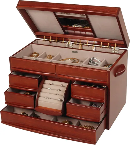 Vista 2 de Mele & Co. Empress - Joyero de madera, anillo, collar y organizador de pendientes