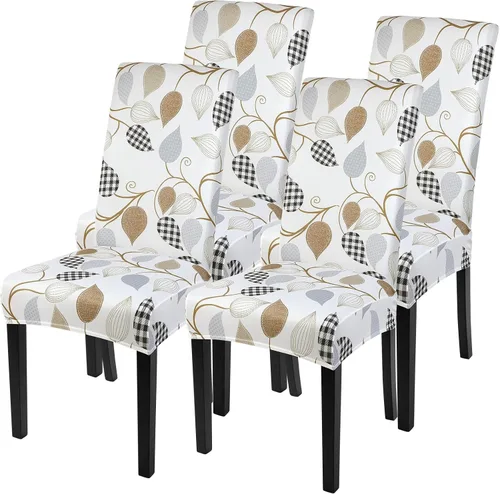 Vista 67 de SearchI Juego de 2 fundas elásticas para sillas Parsons de comedor, fundas elásticas con estampado de elastano, extraíbles, lavables, fundas