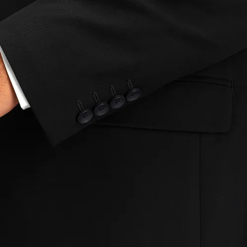 Vista 4 de Haggar Men's JMH Ultra Slim Fit Stretch Suit Separate Pants & Jackets negro (Jet Black Solid)
