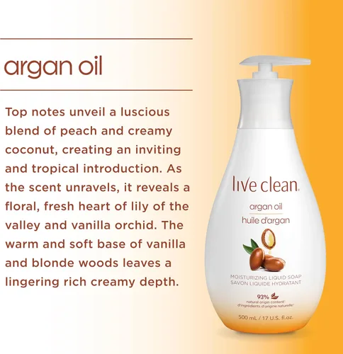 Vista 5 de Live Clean Liquid Hand Soap, Argan Oil, 17 Oz (Packaging May Vary)
