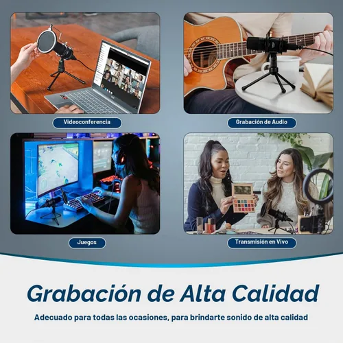 Vista 6 de Daffodil Micrófono de condensador USB omnidireccional MCP200 - Micrófono