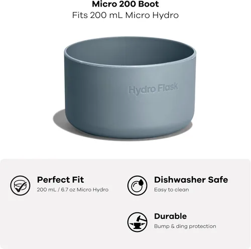 Vista 4 de Hydro Flask Bota de botella micro - Funda protectora inferior - Mini botella de agua de silicona accesorio Agave