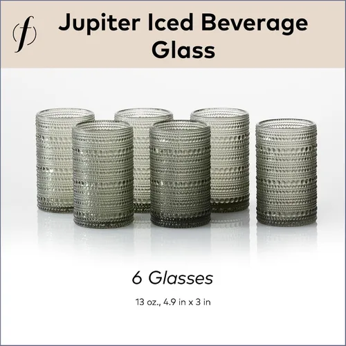 Vista 6 de D&V By Fortessa Jupiter - Vaso para bebidas heladas, 385 ml, juego de 6
