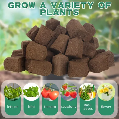 Vista 3 de Amyhill Esponjas hidropónicas, cápsulas de iniciación de crecimiento, tapones de esponja de crecimiento orgánico para cultivo de plantas (50 piezas)