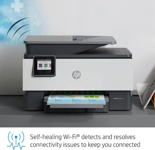 Vista 6 de HP OfficeJet Pro 9015 Impresora inalámbrica todo en uno, con productividad inteligente para la oficina en casa, Instant Ink, funciona con Alexa
