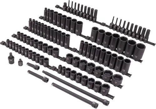 Vista 11 de Sunex 2569, juego de llaves de impacto Master Drive de 1/2 pulgada, 43 piezas, métrico, 9 - 30 mm, estándar/profundo, acero de aleación CR-MO