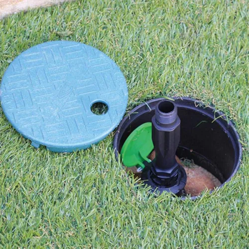 Vista 2 de Zerodis Accesorios, Cubierta de plástico Sistema de rociadores Cubierta de la caja de la válvula Caja negra Cubierta de válvula verde Cubierta