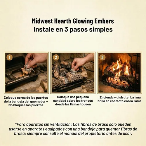 Vista 5 de Midwest Hearth Brasas Ardientes - Bolsa de 6 oz