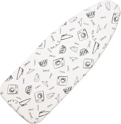 Vista 14 de Seiritex Funda para tabla de planchar de 12 x 32 pulgadas, se adapta a la tabla de planchar reflectante al calor, acolchado grueso con bordes