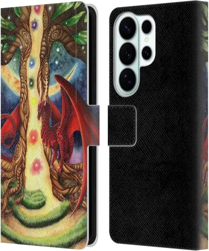 Vista 285 de Head Case Designs Officially Licensed Carla Morrow Galactic Entrancement Dragons Leather Wallet Case Compatible with Samsung Galaxy A07 4G