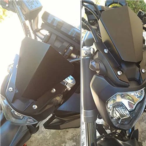 Vista 2 de YUANQIAN FZ-07 - Parabrisas delantero de motocicleta compatible con FZ-07 FZ07 FZ 07 2013 2014 2015 2016 2017