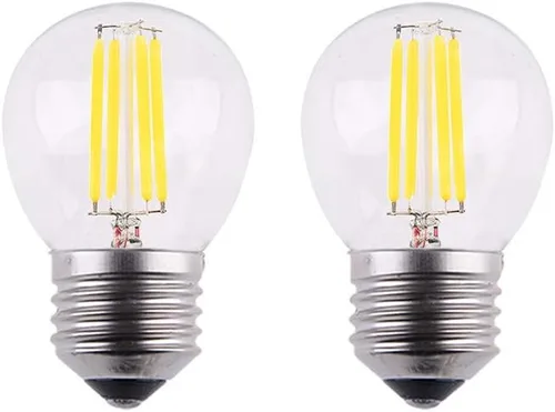 Vista 9 de Mini bombilla LED regulable estilo A15 con filamento LED, 2 W 200 lm, reemplazo incandescente de 25 W, base regular E26, color de luz blanca cálida