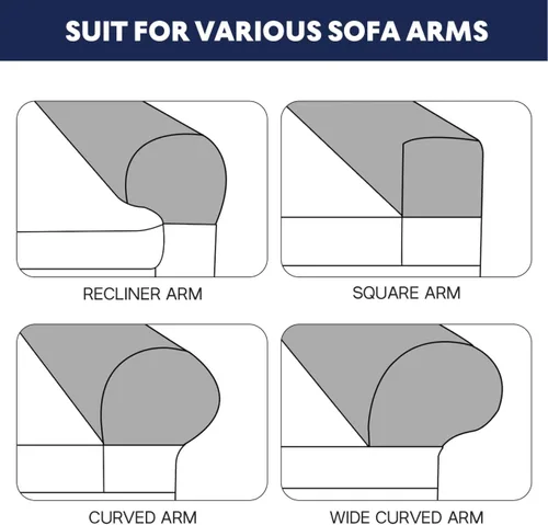 Vista 4 de Juego de 2 fundas para reposabrazos de felpa suave y elástica, protectores de reposabrazos para sillas, sofás, fundas de brazo de sofá, fundas