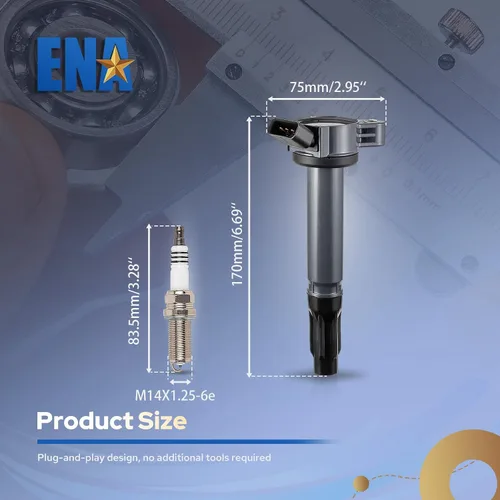 Vista 6 de ENA Paquete de 6 bujías de bobina de encendido UF487 3.5 V6 compatible con Lexus Toyota Avalon Highlander Camry Highlander RAV4 Sienna Venza RX450h