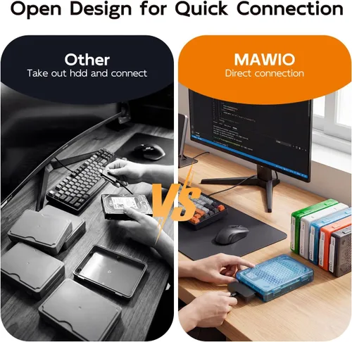 Vista 3 de MAIWO Funda de disco duro externo para disco duro SSD de 3.5 pulgadas, funda protectora universal, caja de almacenamiento portátil, bolsa