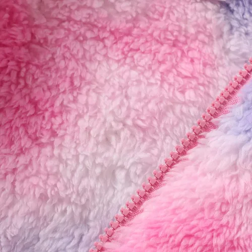 Vista 3 de MIEKISA Chaqueta con capucha para bebés y niñas, ropa de abrigo con cremallera teñida