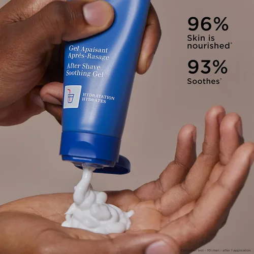 Vista 2 de CLARINS Gel calmante para después del afeitado MEN Gel hidratante para después del afeitado para hombres Alivia las irritaciones