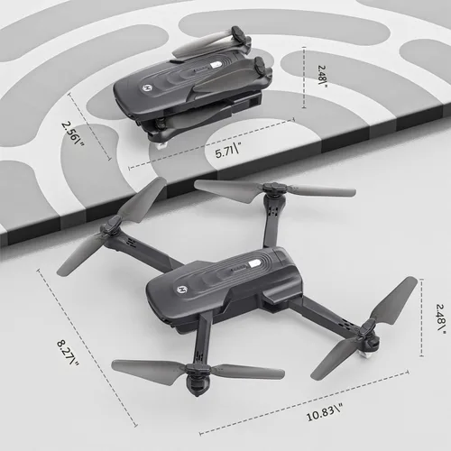 Vista 9 de Holy Stone HS175D Drone GPS con cámara 4K para adultos, menos de 8.78 oz, cuadricóptero RC plegable con retorno automático, vuelo de 46 minutos