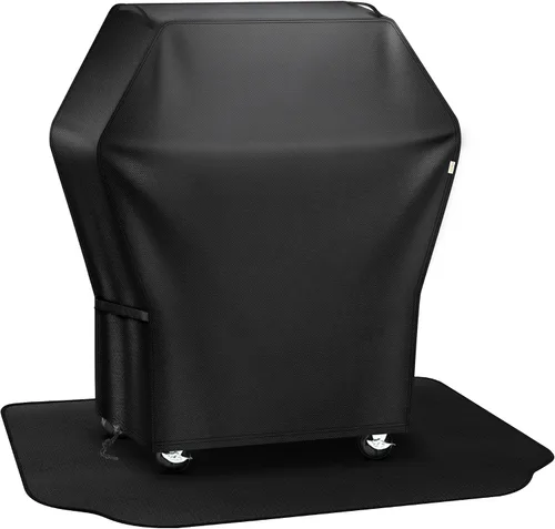 Vista 8 de Funda para parrilla de 32 pulgadas para parrilla al aire libre, impermeable, resistente a la intemperie, resistente a los rayos UV y a