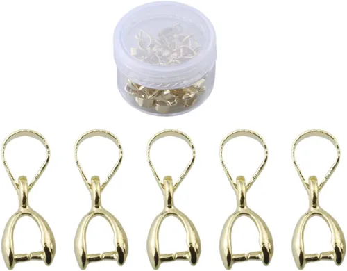 Vista 9 de 1 caja de 30 piezas de clip de clip de pellizco relleno de oro real para bricolaje fabricación de joyas (mezcla de 3 colores)